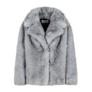 Stand Studio 'Valentina' Grey Faux Fur Jacket Women